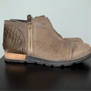SOREL Major Stylish Low Ankle Boot – Fossil Brown – Women's Size 8